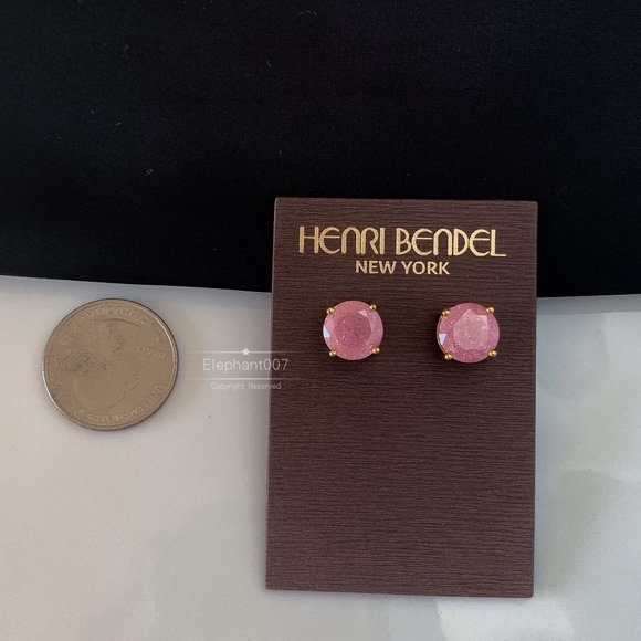 Henri Bendel crystal pink earrings